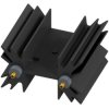 Extruded heatsink, (L x W x H) 38.1 x 42 x 25 mm, 6.5 to 2.02 K/W, black anodized, SK 129 38,1 STIC TO 220