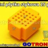 Mini płytka stykowa 25 pól zółta