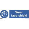 Worksafe SS55V10 Safety Sign Wear Face Shield - Self-Adhesive Vinyl - PK10