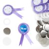 Kotylion z przypinką 75mm fioletowy – zestaw 50 szt.