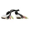StarTech.com DVID4N1USB6 6 ft 4-in-1 USB, DVI-D, Audio, & Microphone KVM Cable
