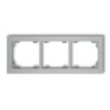 DECO Ramka potrójna srebrny metalik 7DR-3