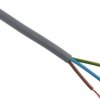 PVC sheathed cable H03VV-F 3 G 0.75 mm², unshielded, gray, H03VV-F 3G0,75 GRAU