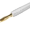 Adapter z wtykiem bananowym Męski Połączenie lutowane typ Wtyk bananowy Biały 10A Staubli rozmiar 2mm
