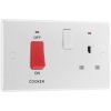 BG 870 White Nexus Moulded 45A Cooker Control Unit - Switched 13A Power Socket