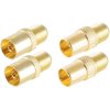 Shiverpeaks BS15-301414 Coax F Adapter Set Gold-Plated Connections