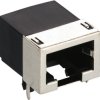 Socket, RJ45, 8 pole, 8P8C, solder connection, PCB mounting, P 137 S