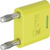 Złącze męskie bananowe Stäubli KS2-4N-19 64.4010-20 Średnica pina: 4 mm Rozstaw kołków: 19 mm zielony, żółty 1 szt.