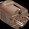 910.470 protective contact plug, brown break-proof mountable