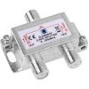 Rozdzielacz Splitter antenowy F na 2 TV metalowy, kompatybilny z DVB-T i SAT