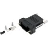 D-Sub connector housing, size: 4 (C), straight 180°, cable Ø 15 mm, PBT, black, 165X13399X