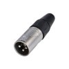Złącza XLR 3 -pinowe Montaż na kablu XLR Męski Czarny, srebrny