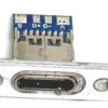 Gniazdo USB-C do zabudowy na panel białe 4 pinowe