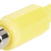 BKL Electronic 1108012/T Złącze męskie RCA/Cinch złącze żeńskie proste Ilość styków: 2 żółty 1 szt.