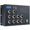 EN50155, M12 8-port GigabitEthernet X-coded PoE + 2-port GigabitEthernet X-coded Bypass, Niezarządzalny Ethernet Switch, HV EKI