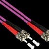 LW-8075ST4 Duplex Jumper OM4 50/125µ ST/ST, 7,5m, violet