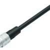 Sensor actuator cable, M9-cable plug, straight to open end, 3 pole, 5 m, PUR, black, 4 A, 79 1451 215 03