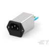 Gniazdo zasilające IEC z filtrem przeciwzakłóceniowym2 6A TE Connectivity Montaż na kołnierzu
