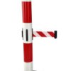 Słupek taśmy długość taśmy 4m Bariera chowana Ø 75mm Red, White