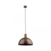 Lampa wisząca brązowa metal+drewno E27 OSLO 4508 TK Lighting