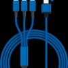 SMRTER_TRIO _C_NB Charging cable, USB/USB-C -> 3x Type C, blue