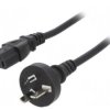 SN27-3/10/3BK Kabel: 3x1mm2, AS/NZS 3112 (I) wtyk,IEC C13 żeński, 3m, 10A