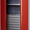 Küpper 70592 Szafka narzędziowa wysoka (S x W x G) 910 x 1800 x 450 mm czerwony, srebrny