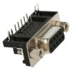 Gniazdo; D-Sub; Canon 9p; 9 torów; przewlekany (THT); kątowe 90°; standard 7,2mm; czarny; plastik; skręcane; Connectar; RoHS