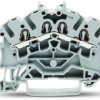 4-wire feed-through terminal, spring-clamp connection, 0.25-4.0 mm², 24 A, 8 kV, gray, 2002-6401
