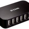 D-Link DUB-H7/E USB-Hub 7 Portów USB-A USB 2.0 480 MBit/s z gniazdem szybkiego ładowania czarny DUB-H7/E