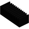 Extruded heatsink, (L x W x H) 50 x 120 x 40 mm, 1.9 to 0.7 K/W, black anodized, SK 442 50 SA