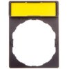 Szyld Opisowy 30X40mm Z Etykietą Biały/Żółty 22Mm Czarny Prostokątny Zby4101