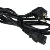 Kabel; zasilający; AK-PC-01A; wtyk sieciowy CEE 7/7 kątowy; gniazdo IEC C13 IBM proste; 1,5m; czarny; 3 żyły; 0,50mm2; 10A; Akyg