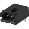 Pin header, 3 pole, pitch 2.54 mm, angled, black, 5-104935-3