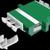 53353.32 Fibre optic adapter, LC/APC Quad, OS2, green