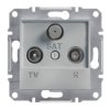 ASFORA Gniazdo antenowe R/TV/SAT przelotowe (8dB) aluminium EPH3500361 SCHNEIDER ELECTRIC