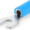 Insulated forked cable lug, 0.3-1.42 mm², AWG 22 to 16, 5 mm, blue, 2-1377173-7