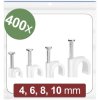 Quadrios 24CA425 Cable clips Ø 2-10mm White 400 pcs Bundle range