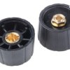 Pokrętło potencjometru oś: 6.35mm średnica: 29.5mm Okrągłe Nylon Czarny Sifam