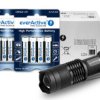 Baterie alkaliczne everActive Pro Alkaline 96szt LR6 / AA, 48szt LR03 / AAA + latarka everActive FL-180