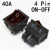 Przycisk stabilny bez LED; czarny; 230V 40A 4P