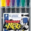 350 WP6-1 Permanent marker, 2 mm, set of 6 colours