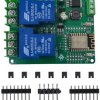 Moduł przekaźnika WiFi 2-kanałowy 30A ESP-12F płytka rozwojowa DC7-28V/5V ESP8266