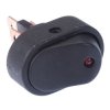 Red LED Oblong On-Off Rocker Switch SPST 20A 12V