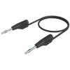 SKS Hirschmann 938120100 MVL F 2/50 Test Lead 2mm jack 0.50m Black 1pc