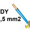 Przewód DY 1,5 mm2 niebieski (450/750V) jednożyłowy drut H07V-U (krążki 100m) 5907702816524 ELEKTROKABEL