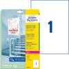 L8001-10 Antimicrobial labels 210x297 mm white
