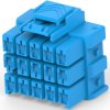 Plug housing, 15 pole, pitch 6 mm, straight, blue, 3-1971876-7