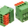 Pololu Screwless Terminal Block: 4-Pin, 0.1″ Pitch, Side Entry (2-Pack)
