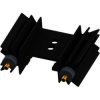 Extruded heatsink, (L x W x H) 25.4 x 34.9 x 12.7 mm, 14 K/W, black anodized, SK 104 25,4 STIS